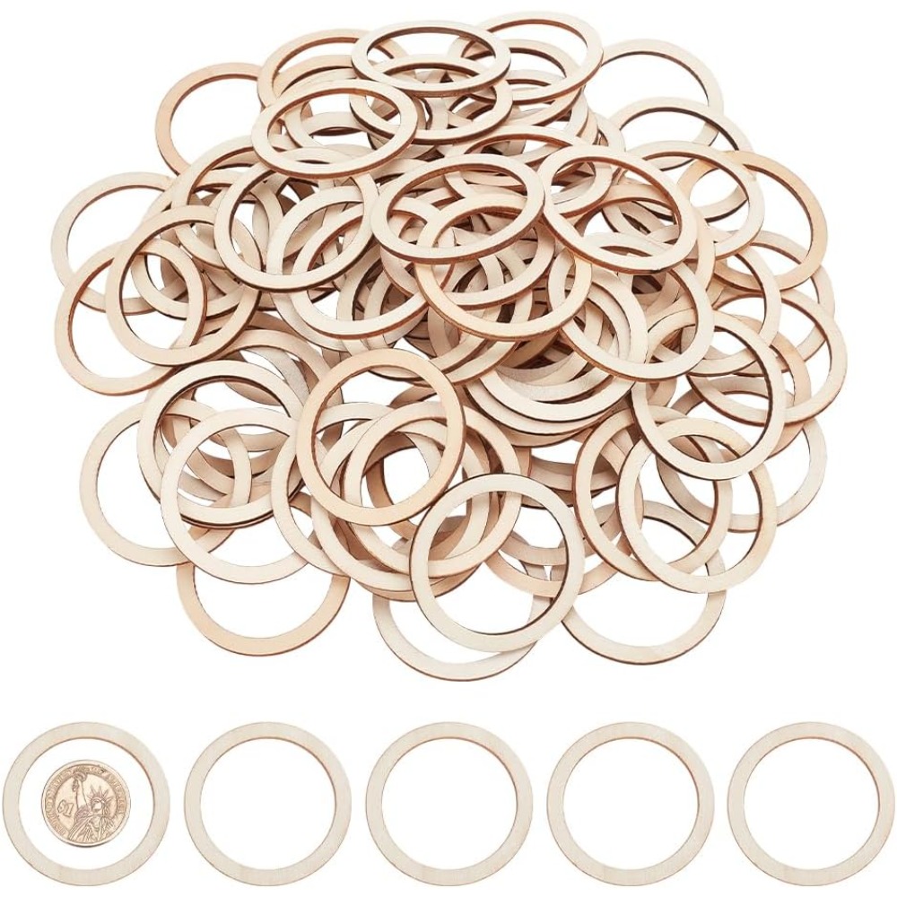 Wood Ring Blank - 100 шт., кольца из необработанного дерева,