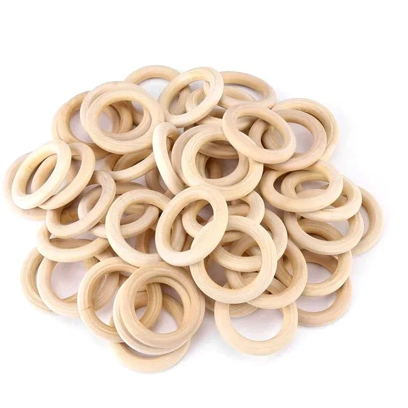 Wood Ring Blank - 20 шт. 30 мм необработанных гладких