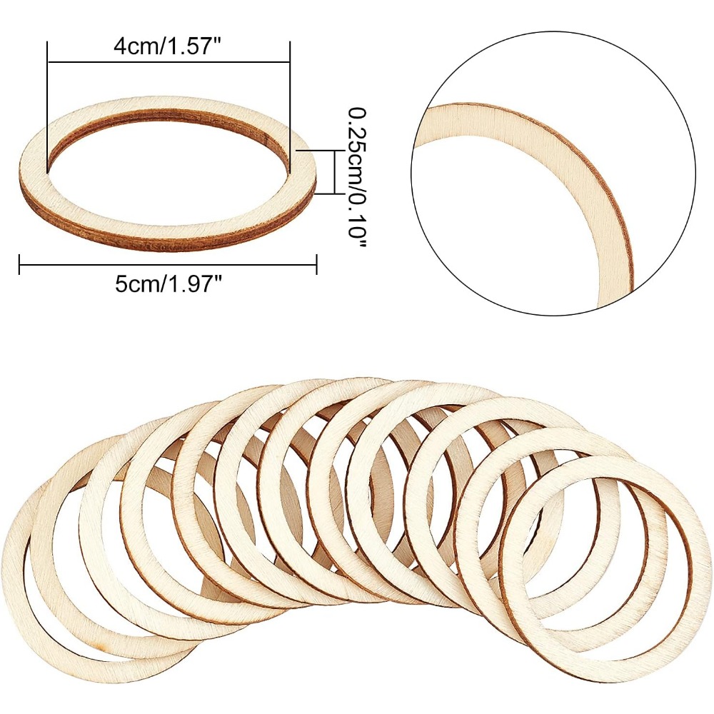 100 шт., кольца из необработан – обзор и цена Wood Ring Blank