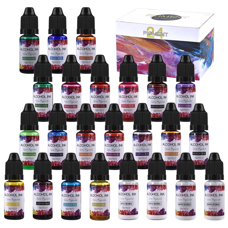 Пигмент для смолы, 10 мл, 24 ц – обзор и цена Resin Pigment Set