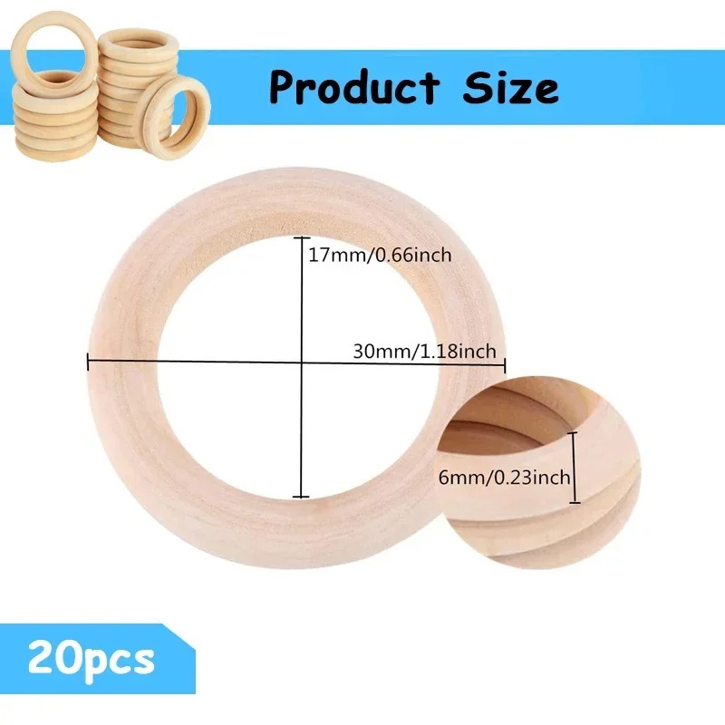 20 шт. 30 мм необработанных гл – обзор и цена Wood Ring Blank