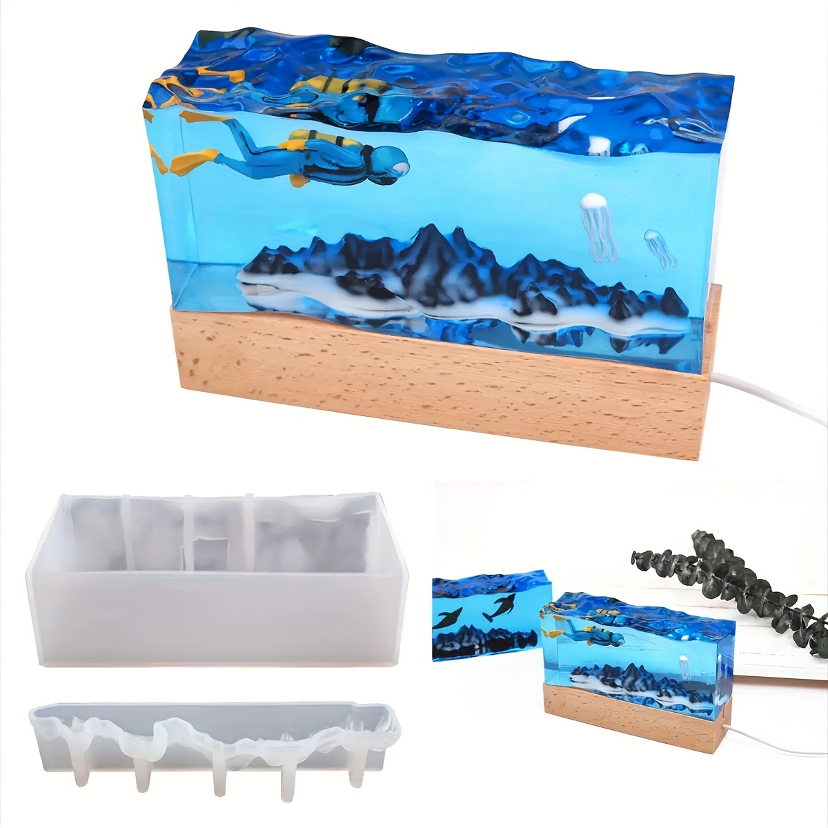 1 комплект форм из смолы с оке – обзор и цена Resin Ocean Wave Mold