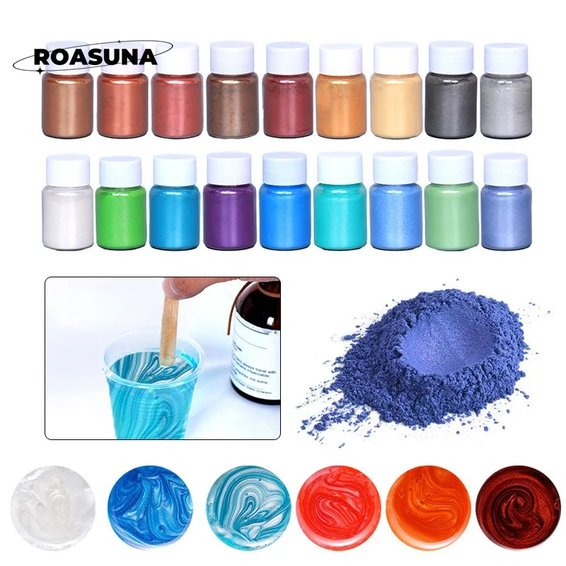 24-цветный слюдяной жемчужный  – обзор и цена Resin Pigment Set