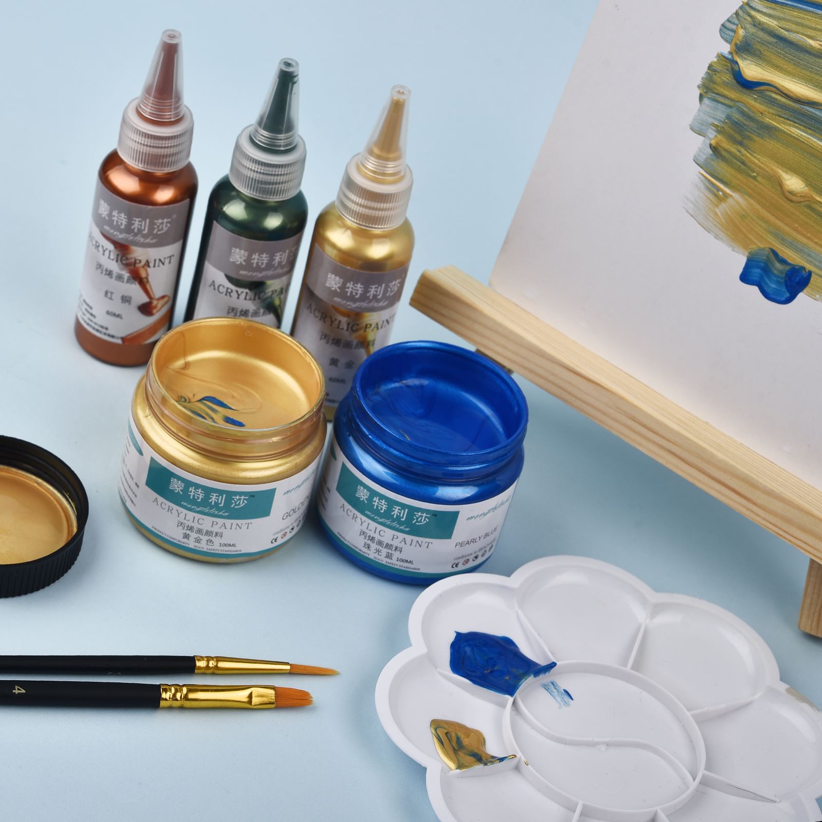 7 цветов, 60 мл/бутылка, метал – обзор и цена Resin Pigment Set